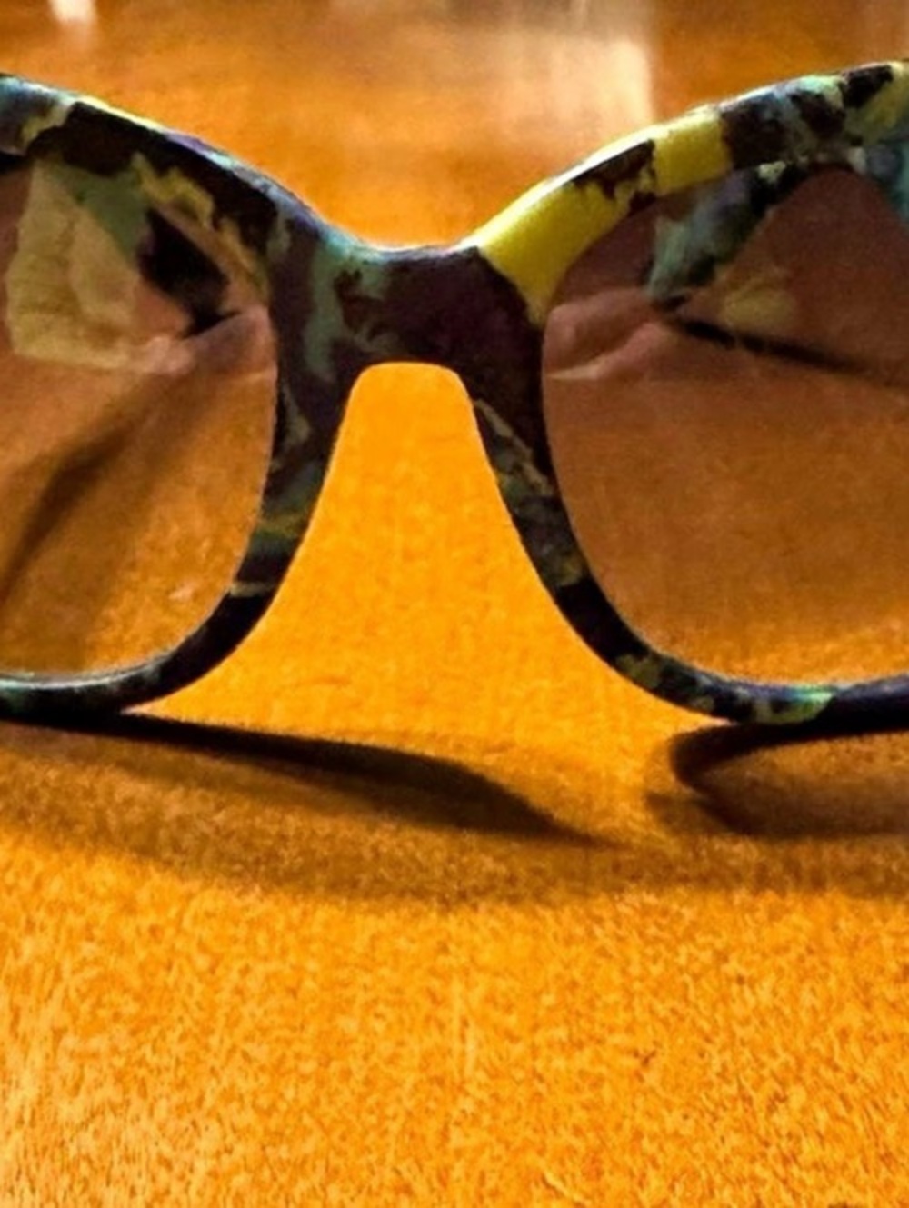 Alexander McQueen MCQ 0001/S Abstract Green & Purple Glasses